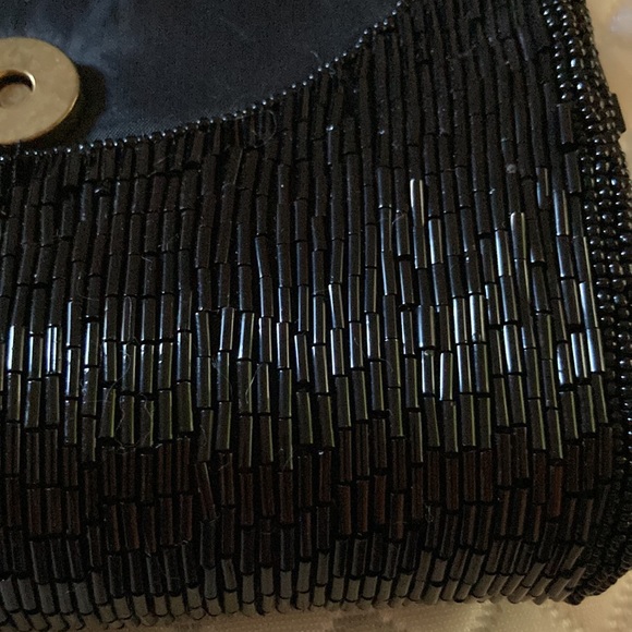 Vintage black beaded evening bag - Picture 4 of 6